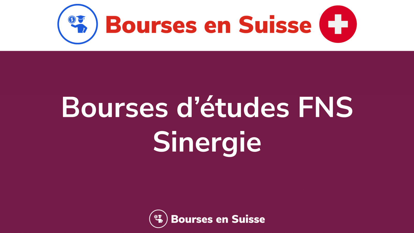 Bourses d’études FNS Sinergie